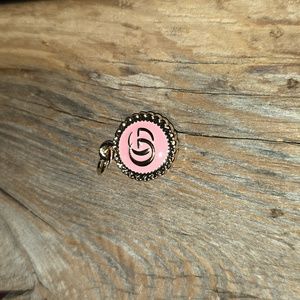 Excellent preowned condition, vintage Gucci charm, pink and gold, Gucci stamped.